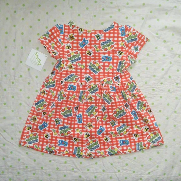 snopea garden gingham dress 18M - Picture 2 of 3